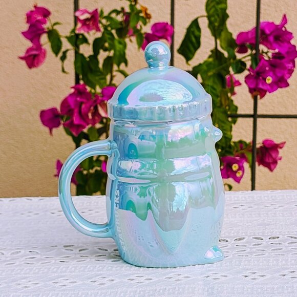 🐧 2025 Starbucks Chapter 2 Holiday Blue Iridescent Penguin Cup with Lid. NWT - Picture 4 of 9